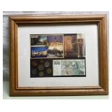 Framed Russian currency more 13.5" x 16.5"