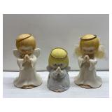 Angel figurines-1 is coin bank-tallest is 8" tall