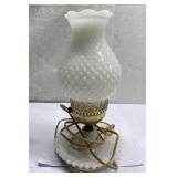 Vintage hobnail candlewick lamp