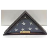 Folded & framed flag
