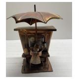 Copper on tin music box