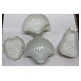Vintage milk glass pieces