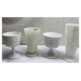 Vintage milk glass pieces