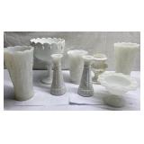 Vintage milk glass pieces