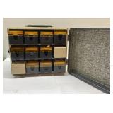 Slide projector items in case