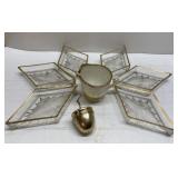Vintage mid century modern pieces incl Fire King