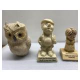 1970s Novelty statues & cute owl decor piece