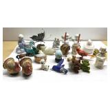 Lot of figurines, salt & pepper, more
