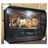 NEW Legal Action framed piece 36"x28"