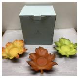 Partylite fall leaf candle holders