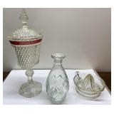 Antique juicer, vintage Indiana glass jar more