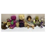 Vintage plush, Shrek, Barney & more