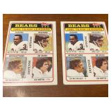 1980 Chicago Bears cards incl Walter Payton