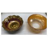 Goofus glass & carnival glass bowls