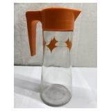 Retro juice pitcher 9" tall