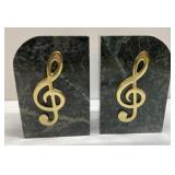 Heavy stone music book ends