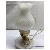 Vintage Hobnail candlewick lamp