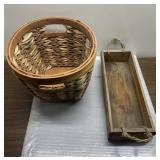 Wood box & basket decor