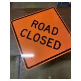 Road closed sign