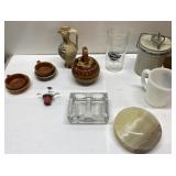 Fire King, stone trinket box, crock, Air France