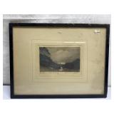 Signed framed art-Malcolm Scott 17x13