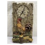 Rooster clock 19x10