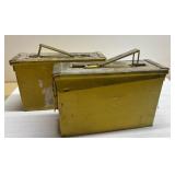 Ammo boxes-1 full of screws, 1 empty