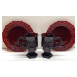Vintage Avon Ruby Red Cape Cod pieces