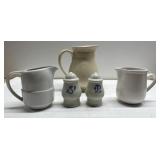 Cute pitcher, creamer & salt pepper set