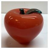 Art glass apple (hollow, not solid) 3 1/2" tall