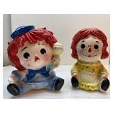 Raggedy Ann & Andy planters