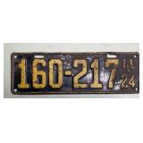 1924 Illinois license plate