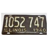 1940 Illinois license plate