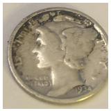 1934 Mercury Dime coin