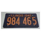 RARE CARDBOARD 1945 Illinois license plate