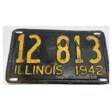 1942 Illinois license plate