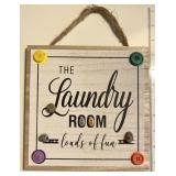 Laundry room sign blinged upp-see pics