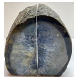 Rock geode bookends