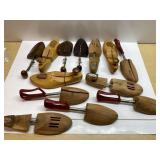 Vintage cedar & wood shoe forms