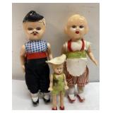 Tiny vintage German dolls