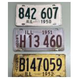 1950s Illinois license plates