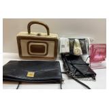 Vintage purses, bathroom set more