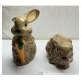 Vintage ceramic rabbits