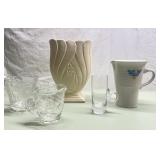 Vintage vase, stoneware crock mug more