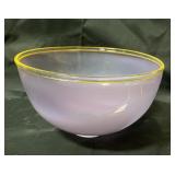 Art glass bowl 7x11"