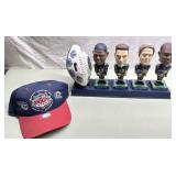 Superbowl hat & NFL Bobblehead set