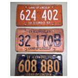 1950s & 60s Illinois license plates