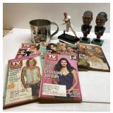 Bobble heads, old TV Guides more