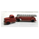 Tootsie Toy fire truck 9" across