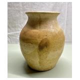 Signed pottery vase